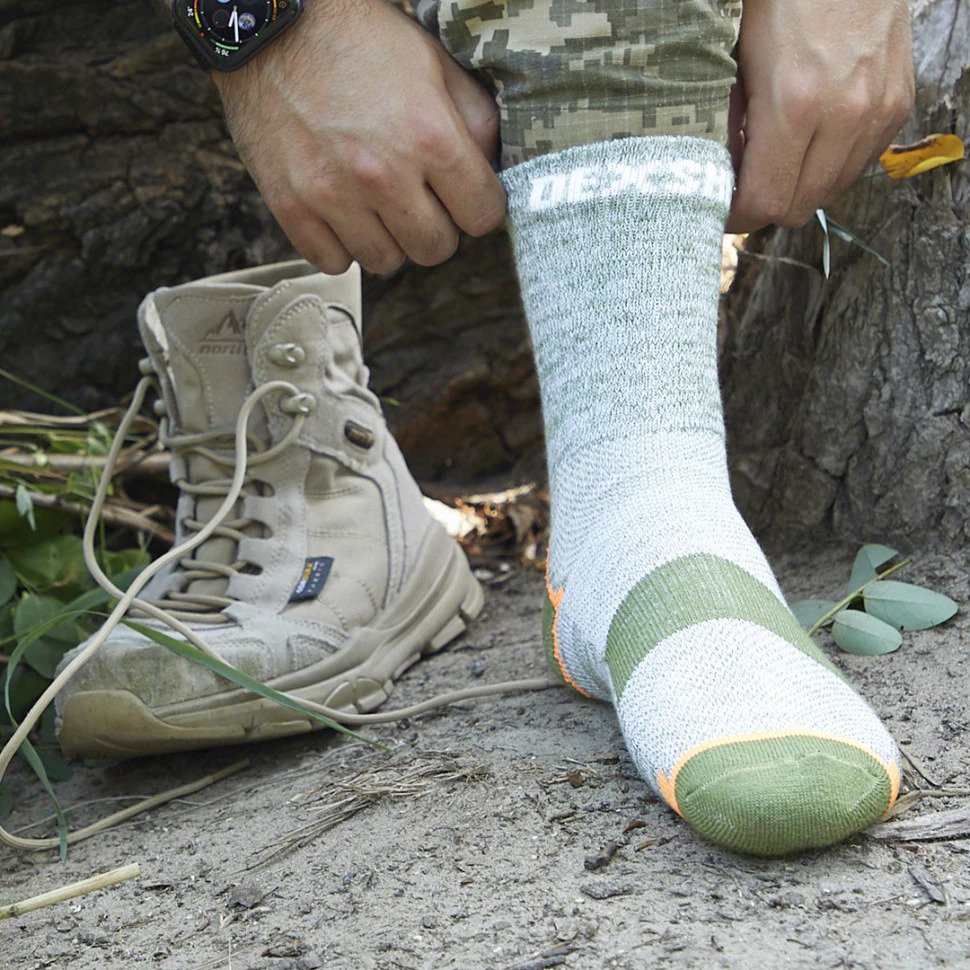 Носки водонепроницаемые Dexshell Terrian Walking Ankle, p-p XL, зеленые фото 8