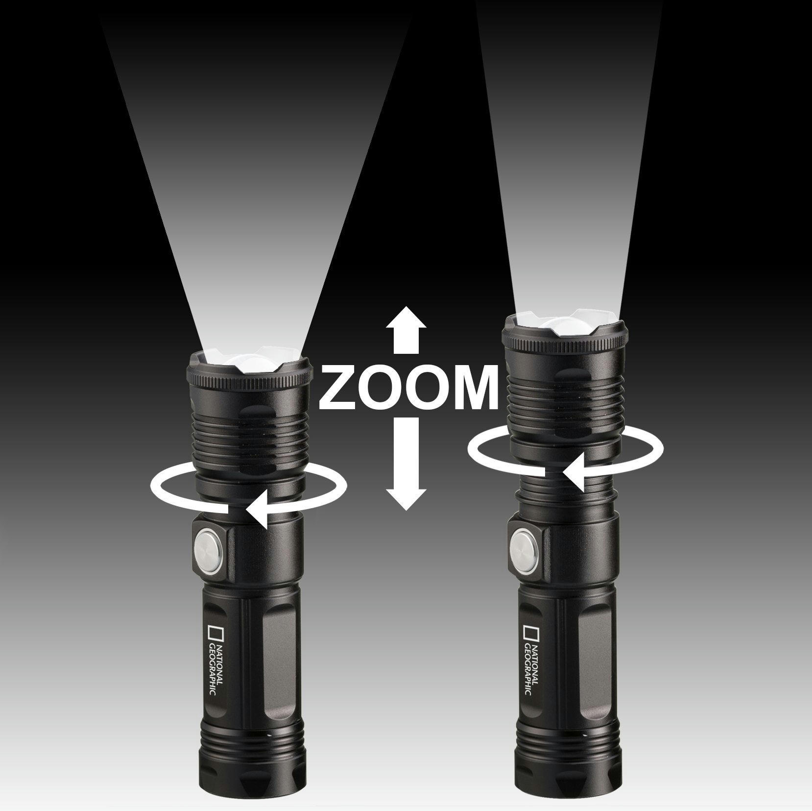 Ліхтар National Geographic Iluminos Led Zoom Flashlight 1000 lm (9082400)фото4