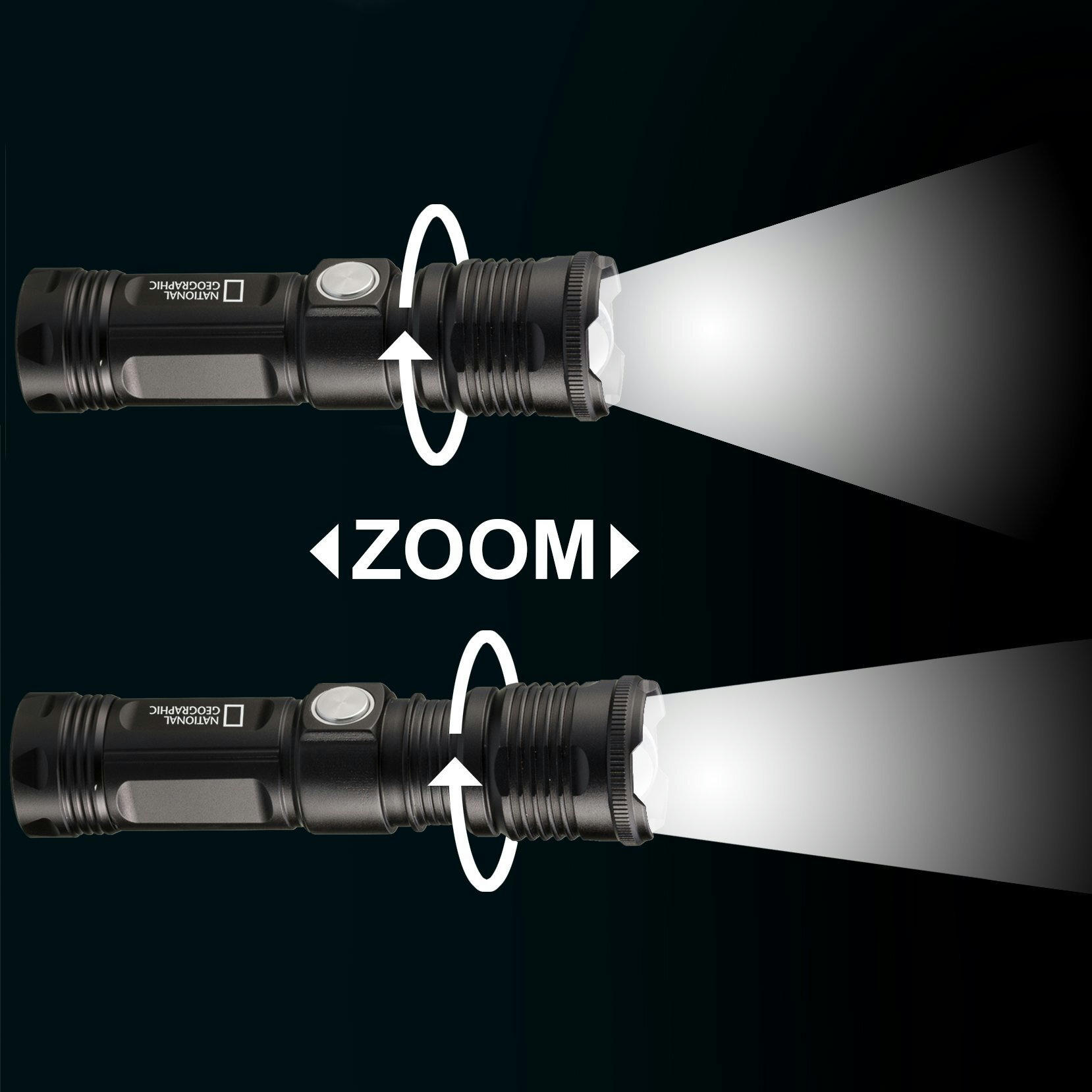 Ліхтар National Geographic Iluminos Led Zoom Flashlight 1000 lm (9082400)фото5