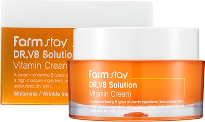 Крем для лица FarmStay DR-V8 Solution Cream Vitamin с витаминами 50мл фото 2