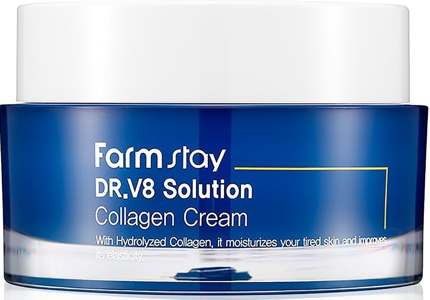 Крем для лица антивозрасной FarmStay DR-V8 Solution Collagen с коллагеном 50мл фото 2