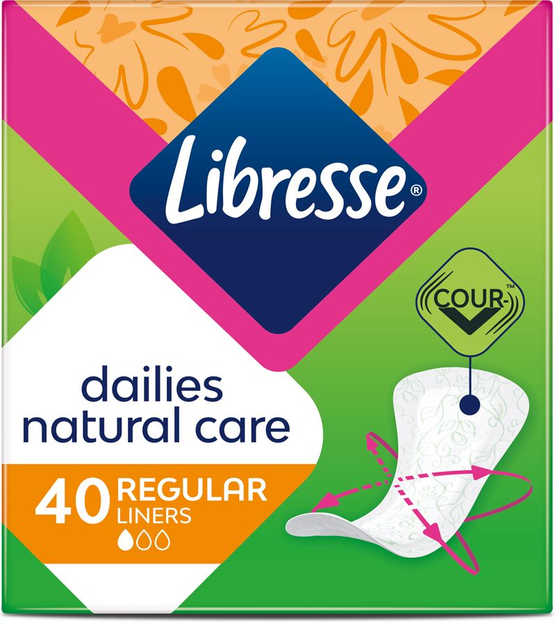 Прокладки гігієнічні Libresse Natural Care Pantyliners Normal 40штфото2