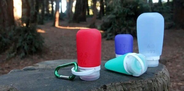 Силіконова пляшечка Humangear GoToob+ Small blueфото