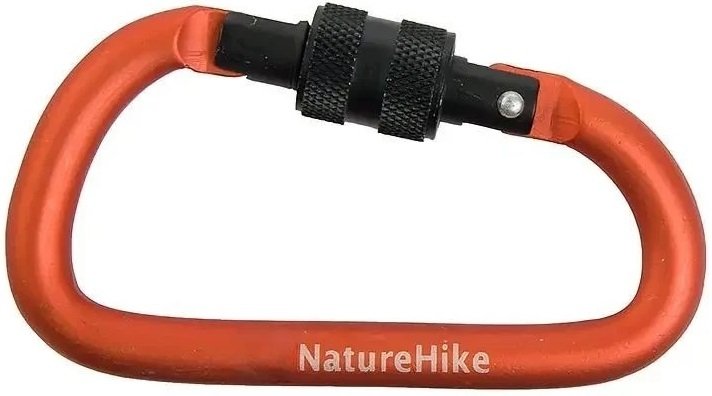 Карабин Naturehike D-type NH15A005-H, 6 см, оранжевый фото 2