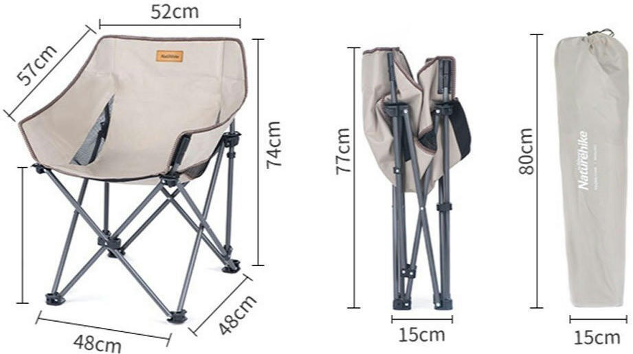 Крісло складане Naturehike NH20JJ022, чорнийфото3