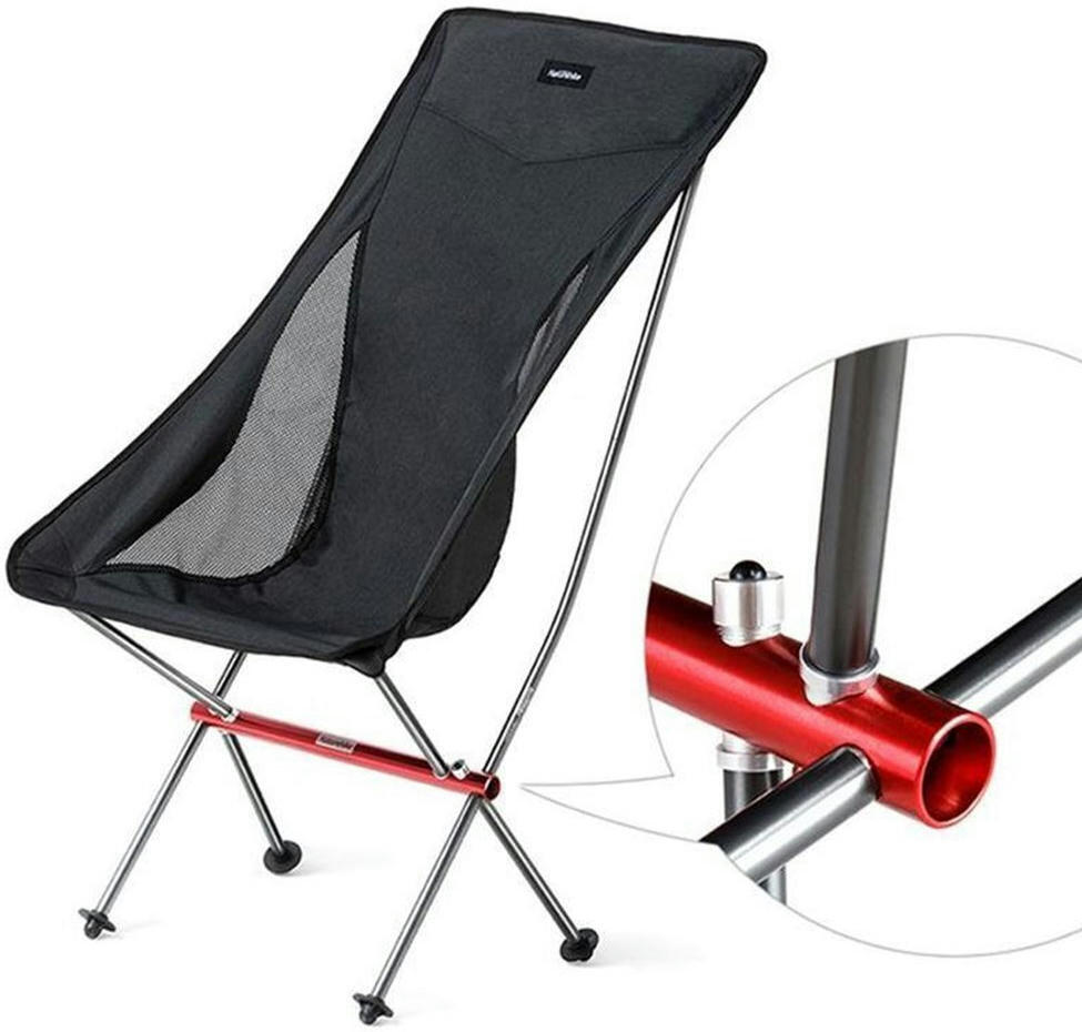 Крісло складане NaturehikeYL06 Alu Folding Moon Chair NH18Y060-Z, чорнийфото2