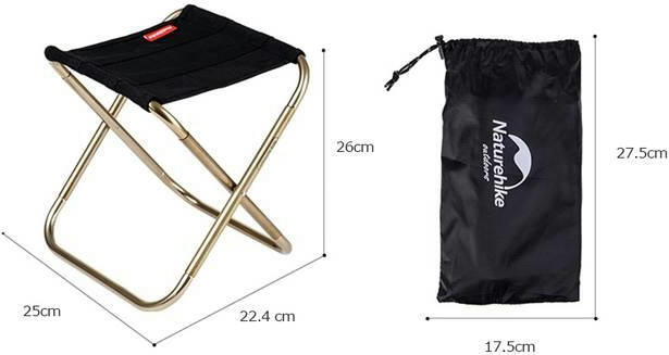 Стілець складаний Naturehike NH17Z012-L, чорнийфото