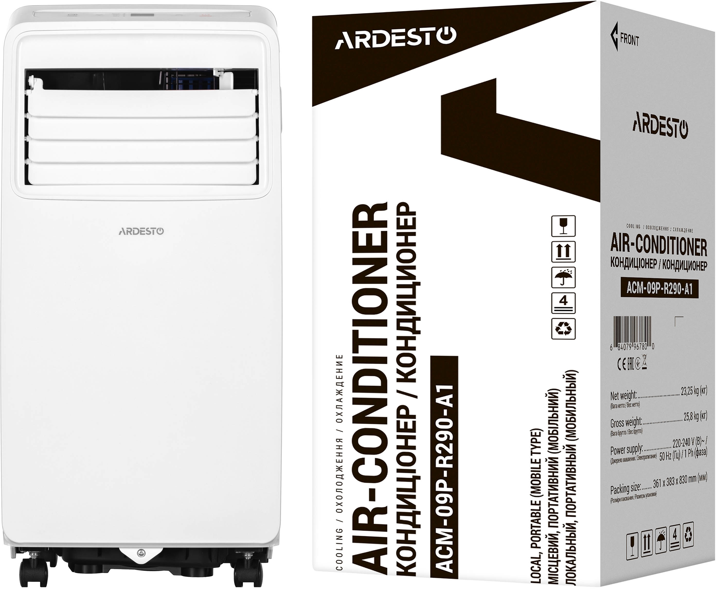 Мобильный кондиционер Ardesto ACM-09P-R290-A1 фото 12