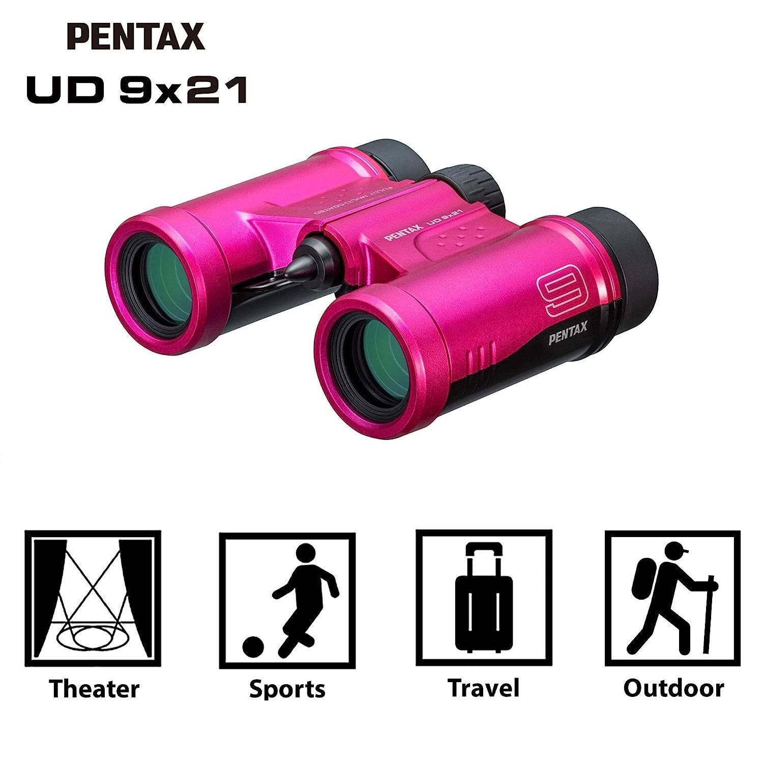 Бінокль Pentax UD 9x21 Pink (61815)фото2