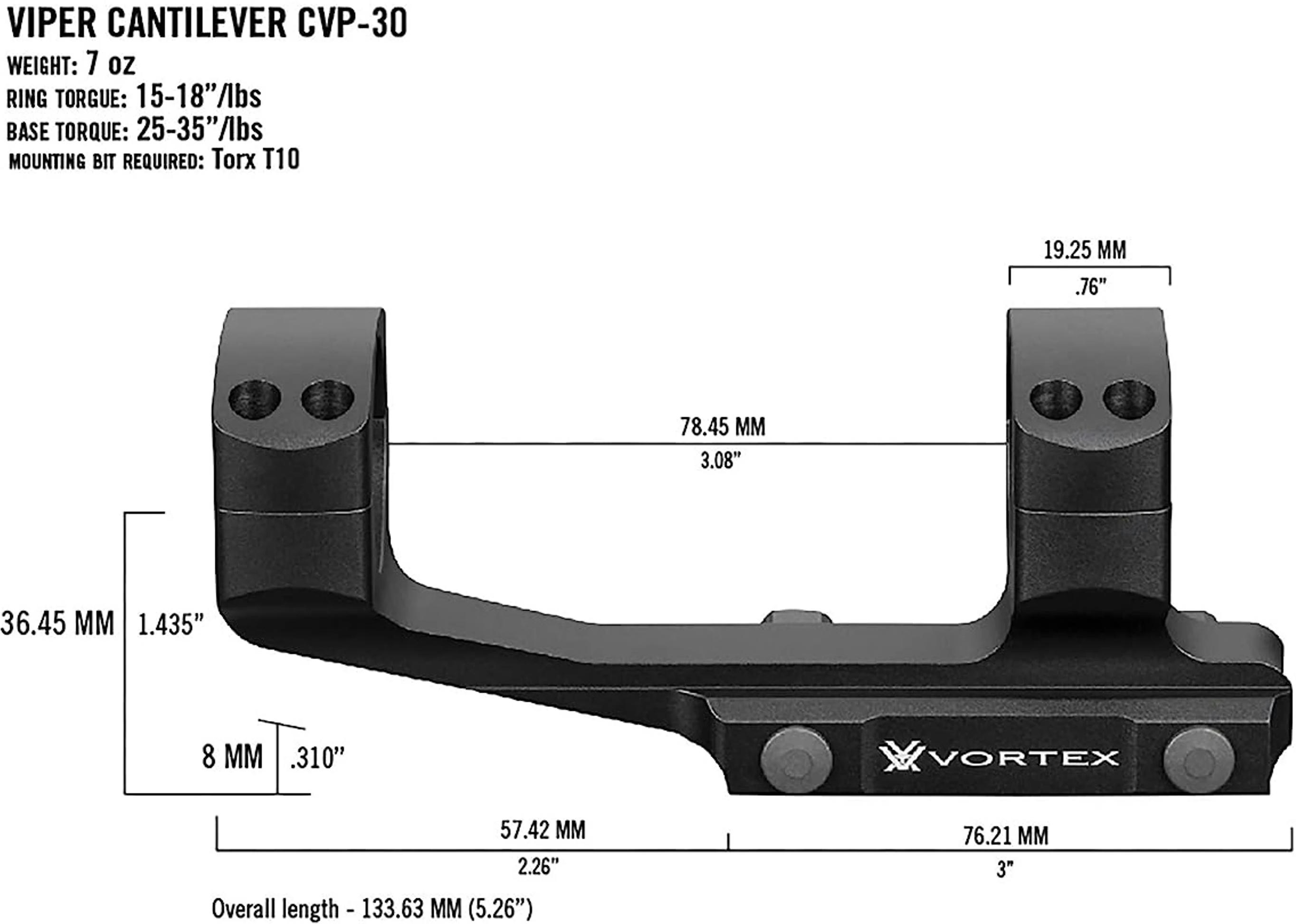 Кріплення Vortex Pro 30mm Cantilever mount (CVP-30)фото3