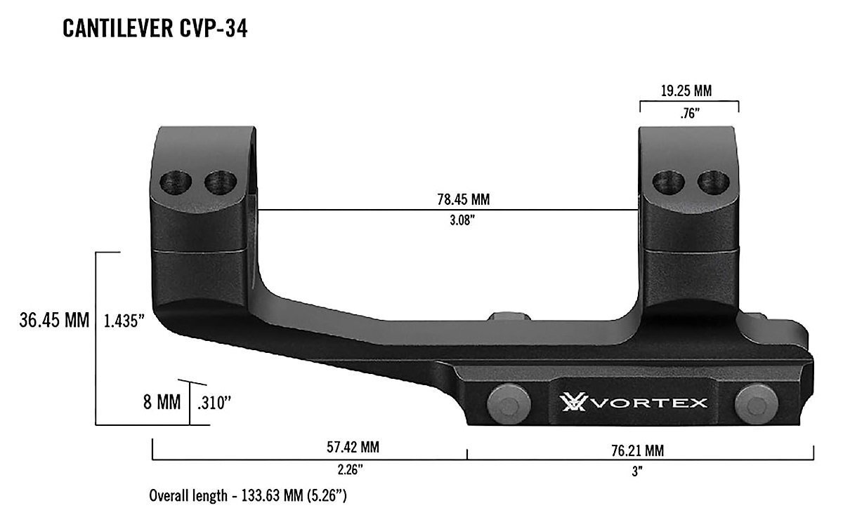 Кріплення Vortex Pro 34mm Cantilever mount (CVP-34)фото3