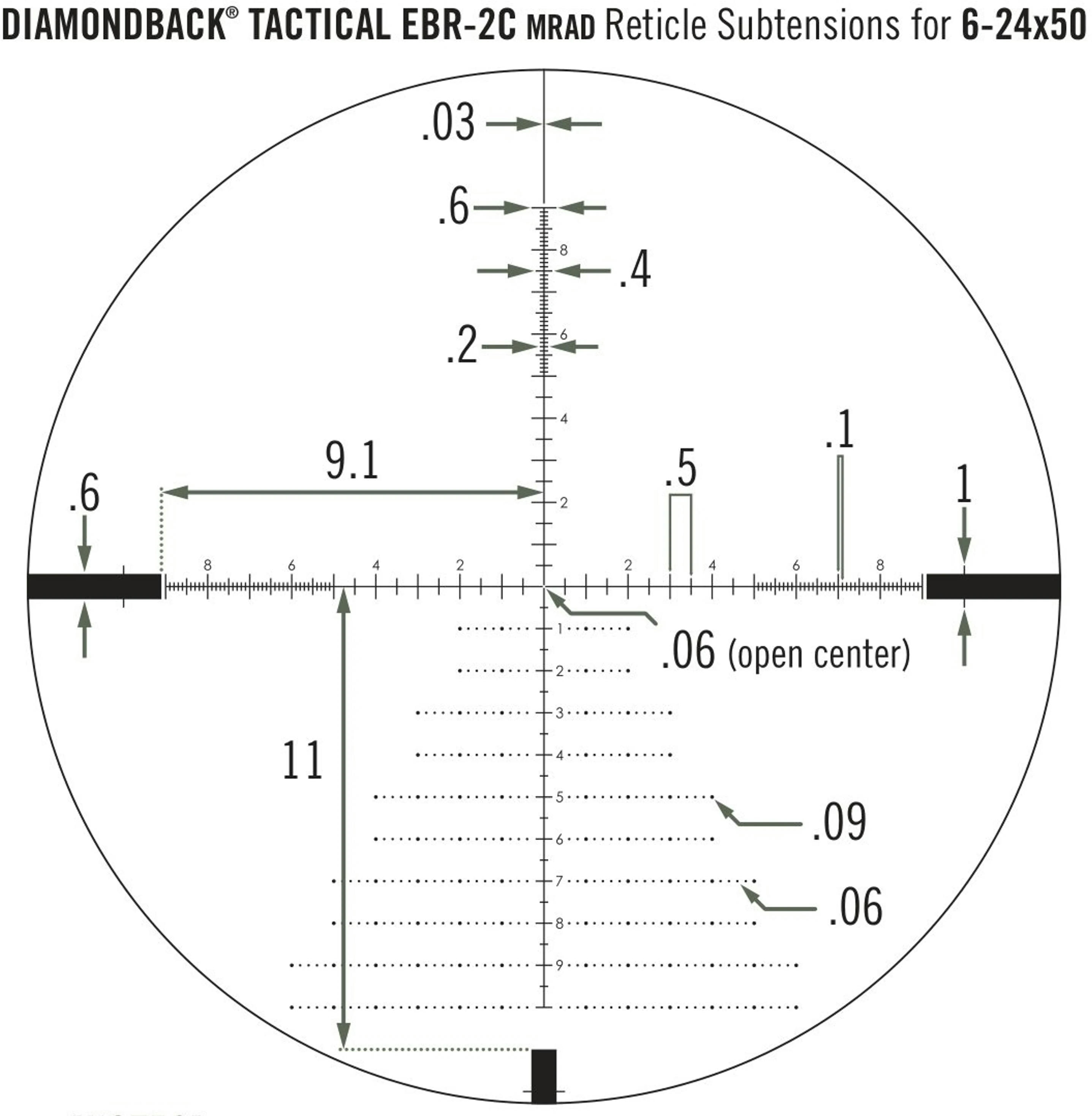 Оптичний приціл Vortex Diamondback Tactical FFP 6-24x50 EBR-2C MRAD (DBK-10029)фото6