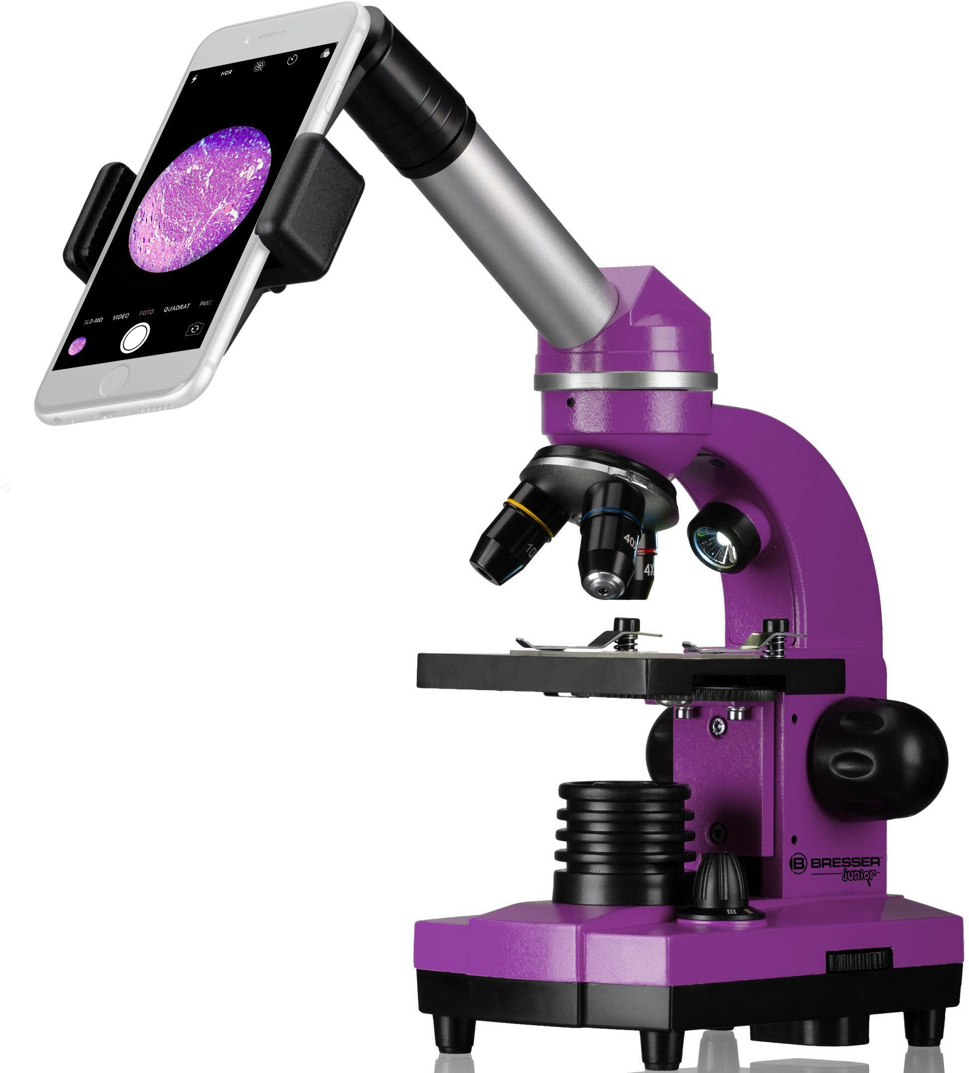 Мікроскоп Bresser Junior Biolux SEL 40x-1600x Purple (8855600TJ5000)фото4