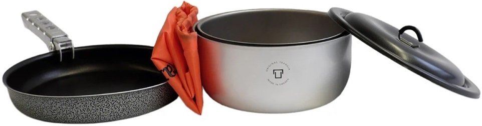 Набор посуды Trangia Tundra III-D 1.75/1.5 л (два котелка, сковорода, крышка, ручка, чехол) фото 4