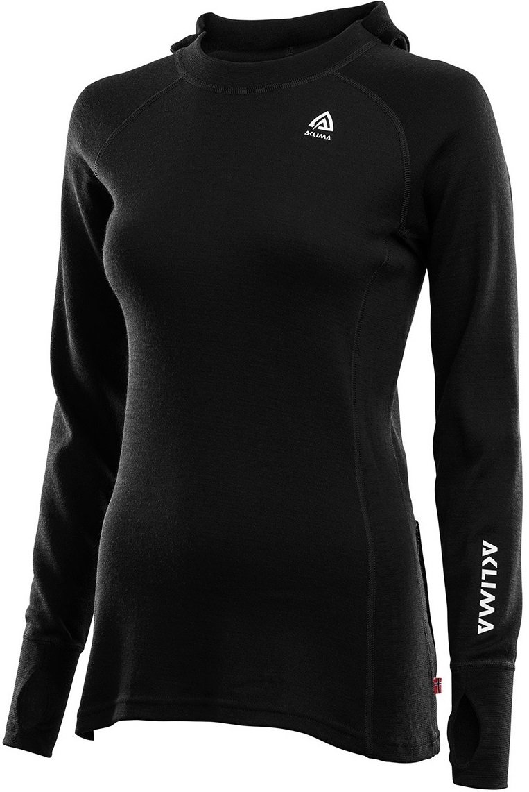 Худі жіноче Aclima WarmWool 200 Hood Sweater Women Jet Black Lфото3