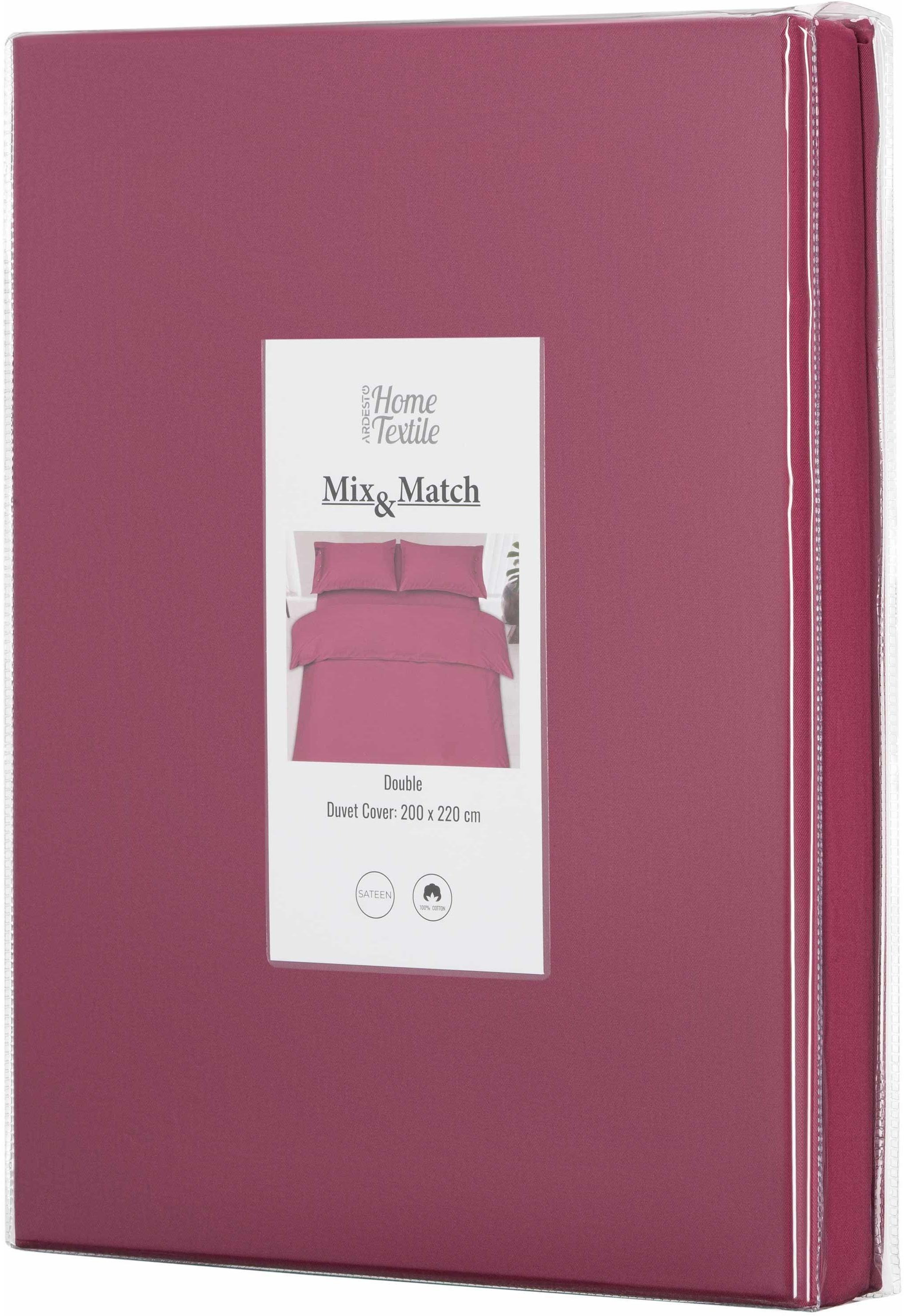 Пододеяльник ARDESTO Mix&Match, 200х220см, 100% хлопок, сатин, ягодный (ART2022DVR) фото 4
