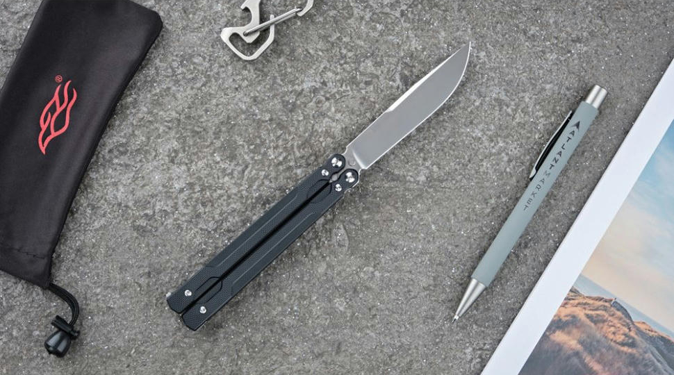 Ніж-метелик (балісонг) Ganzo G766-BKфото