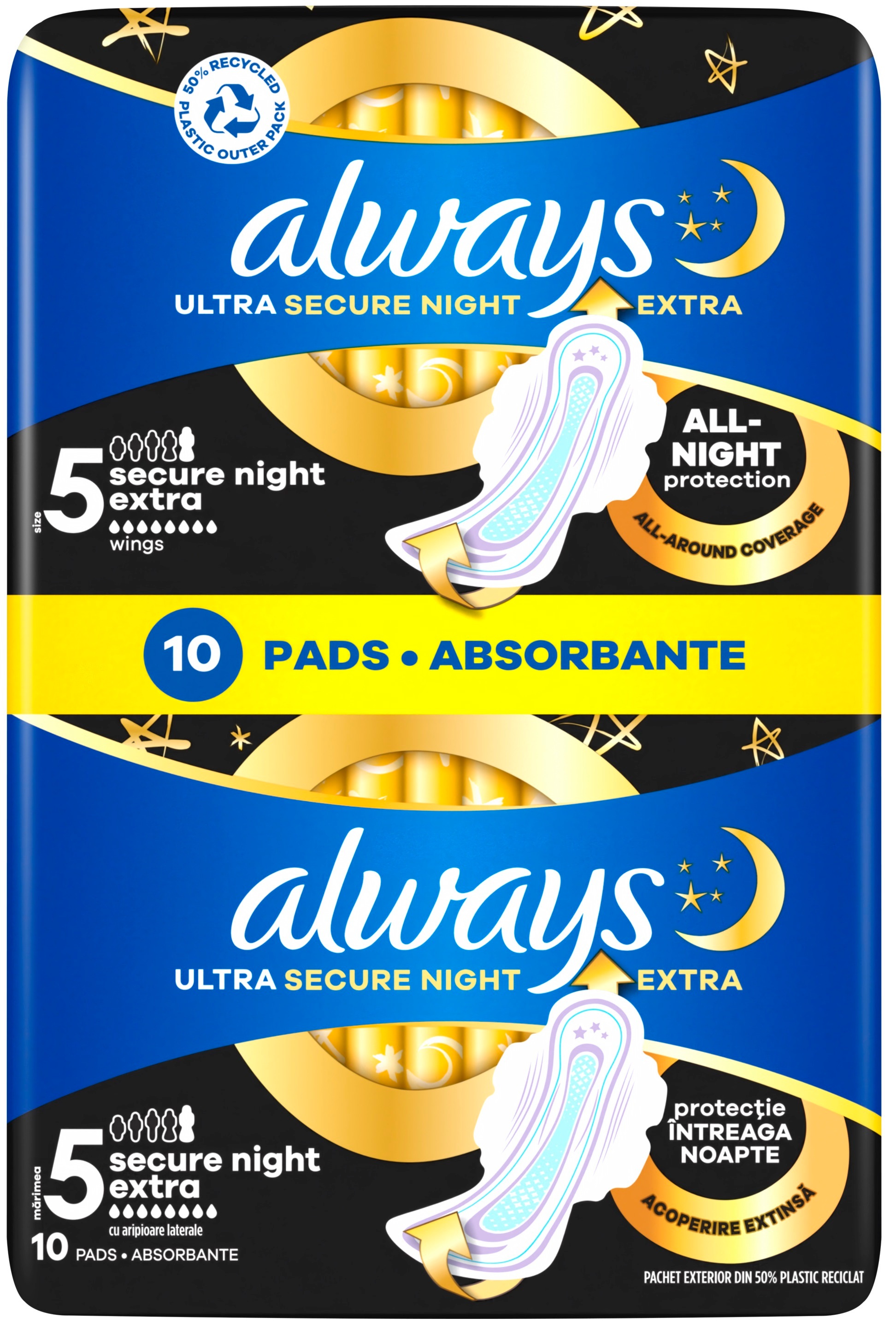 Гігієнічні прокладки Always Ultra Secure Night Extra (Розмір 5) 10 штфото2