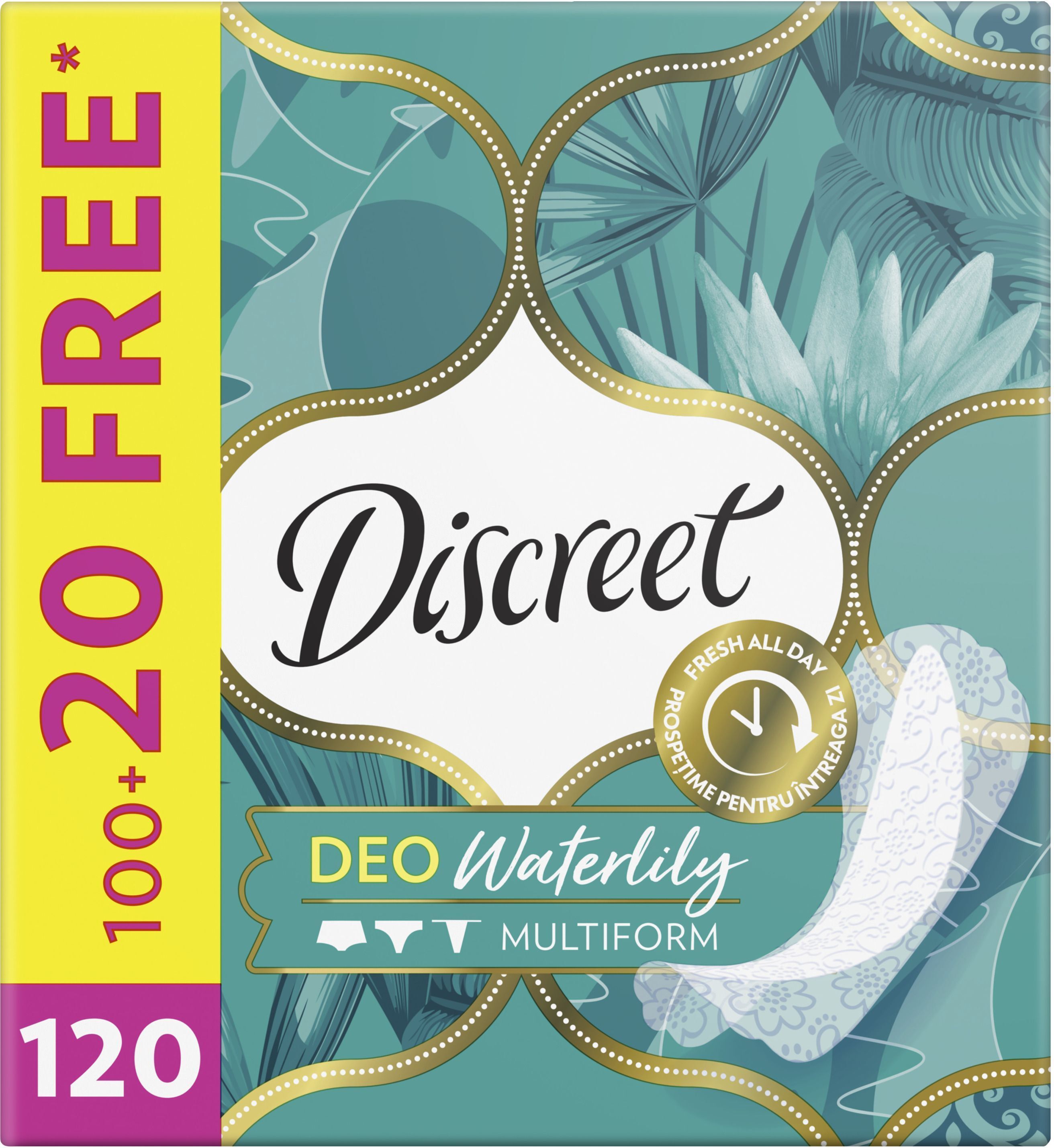 Щоденні прокладки Discreet Deo Waterlily 120 штфото