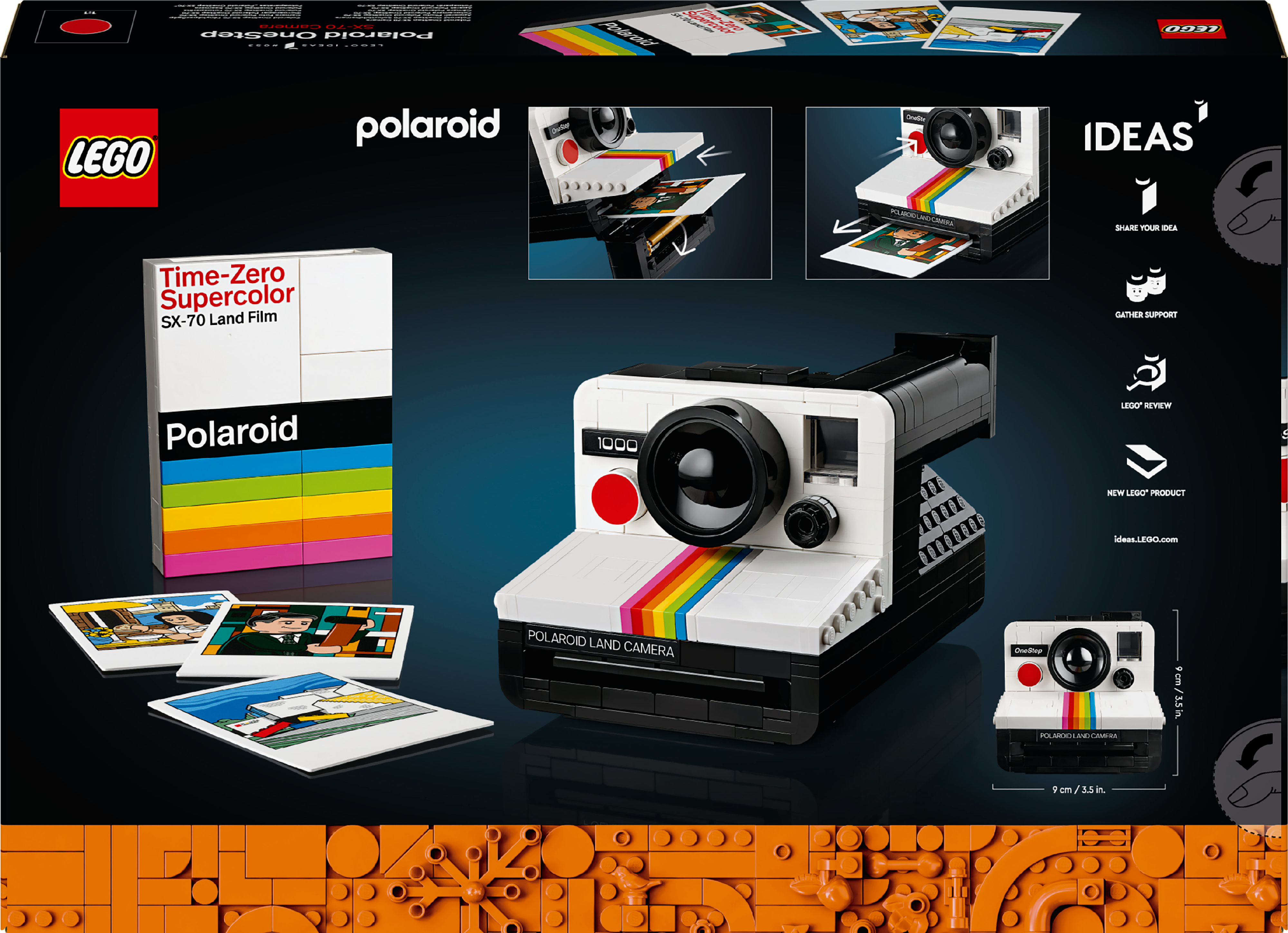 LEGO Ideas Фотоапарат Polaroid OneStep SX-70 516 деталей (21345)фото11