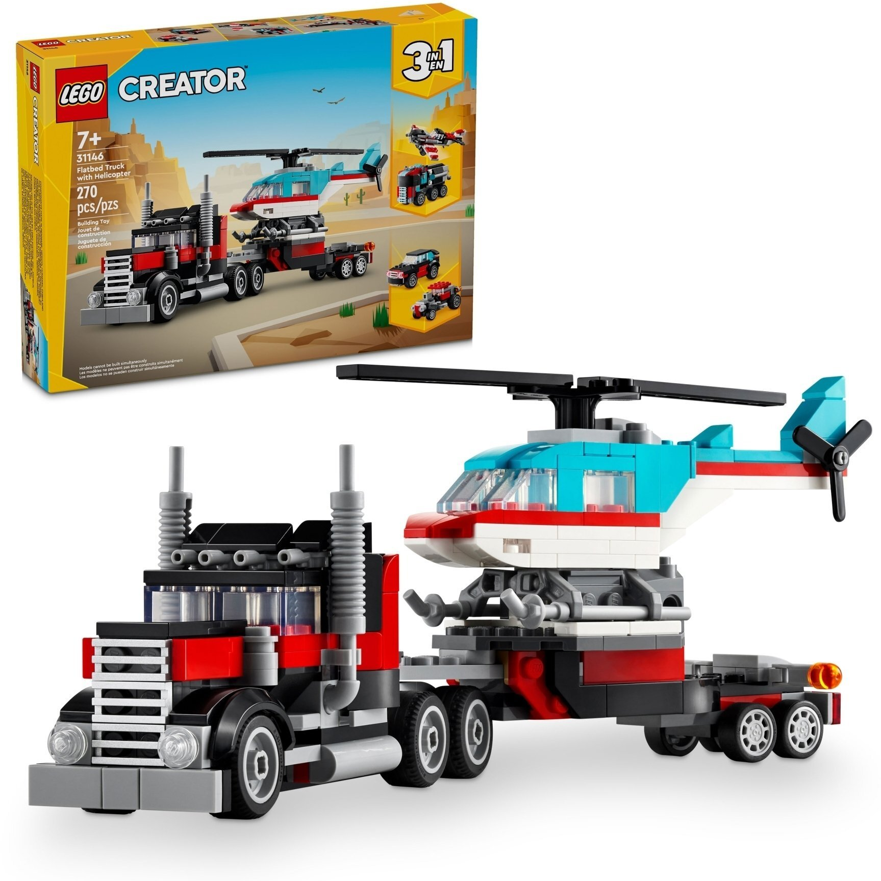 LEGO Creator Бортова вантажівка з гелікоптером 31146фото2
