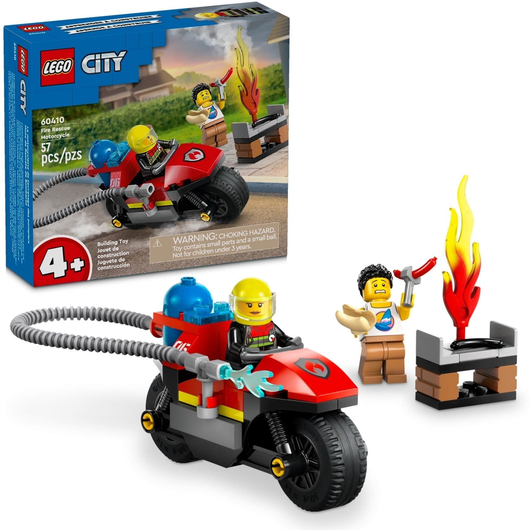 LEGO City Пожарный спасательный мотоцикл 60410 фото 5