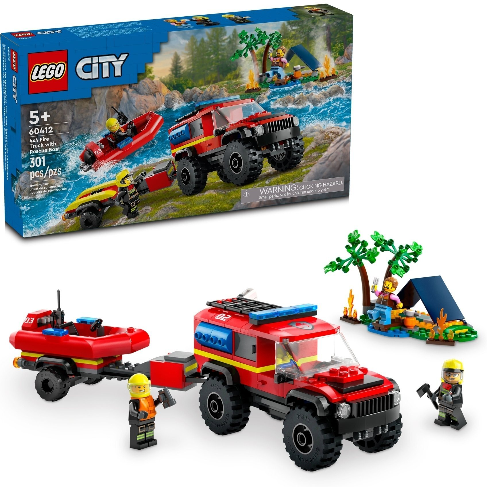 LEGO City Пожарный внедорожник со спасательной лодкой 60412 фото 6