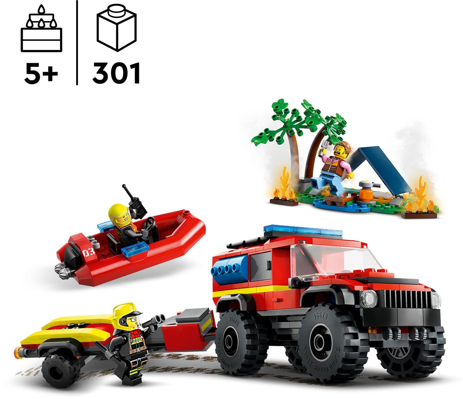 LEGO City Пожежний позашляховик з рятувальним човном 60412фото