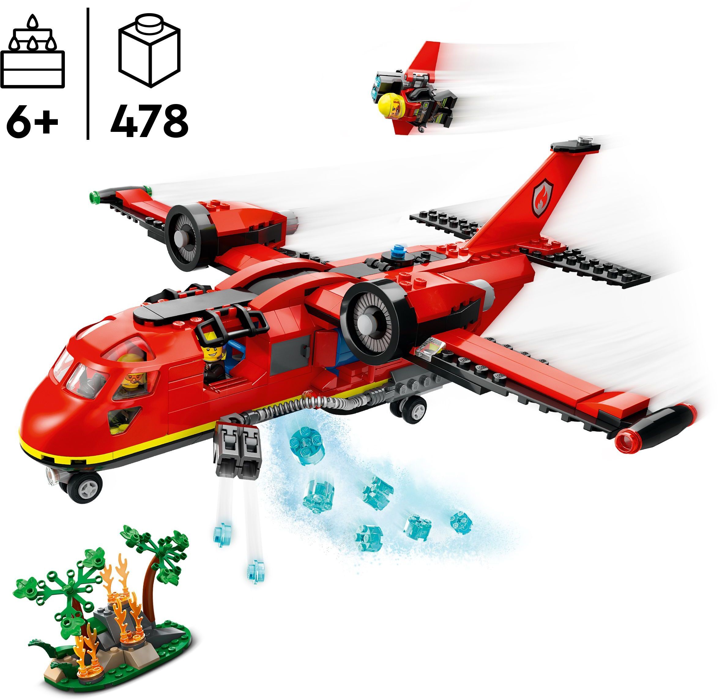 LEGO City Пожарный спасательный самолет 60413 фото 2