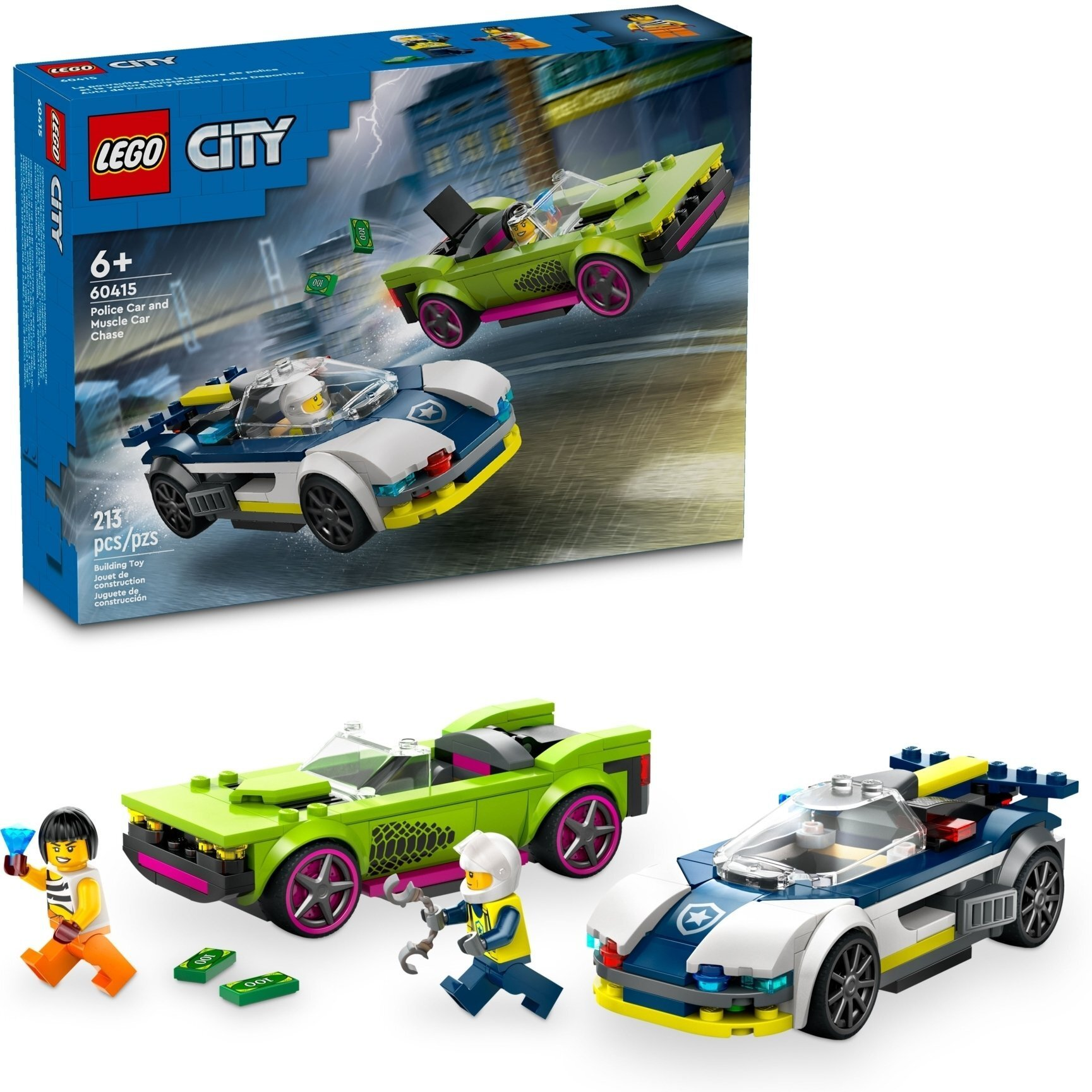 LEGO City Преследование маслкара на полицейском автомобиле 60415 фото 5