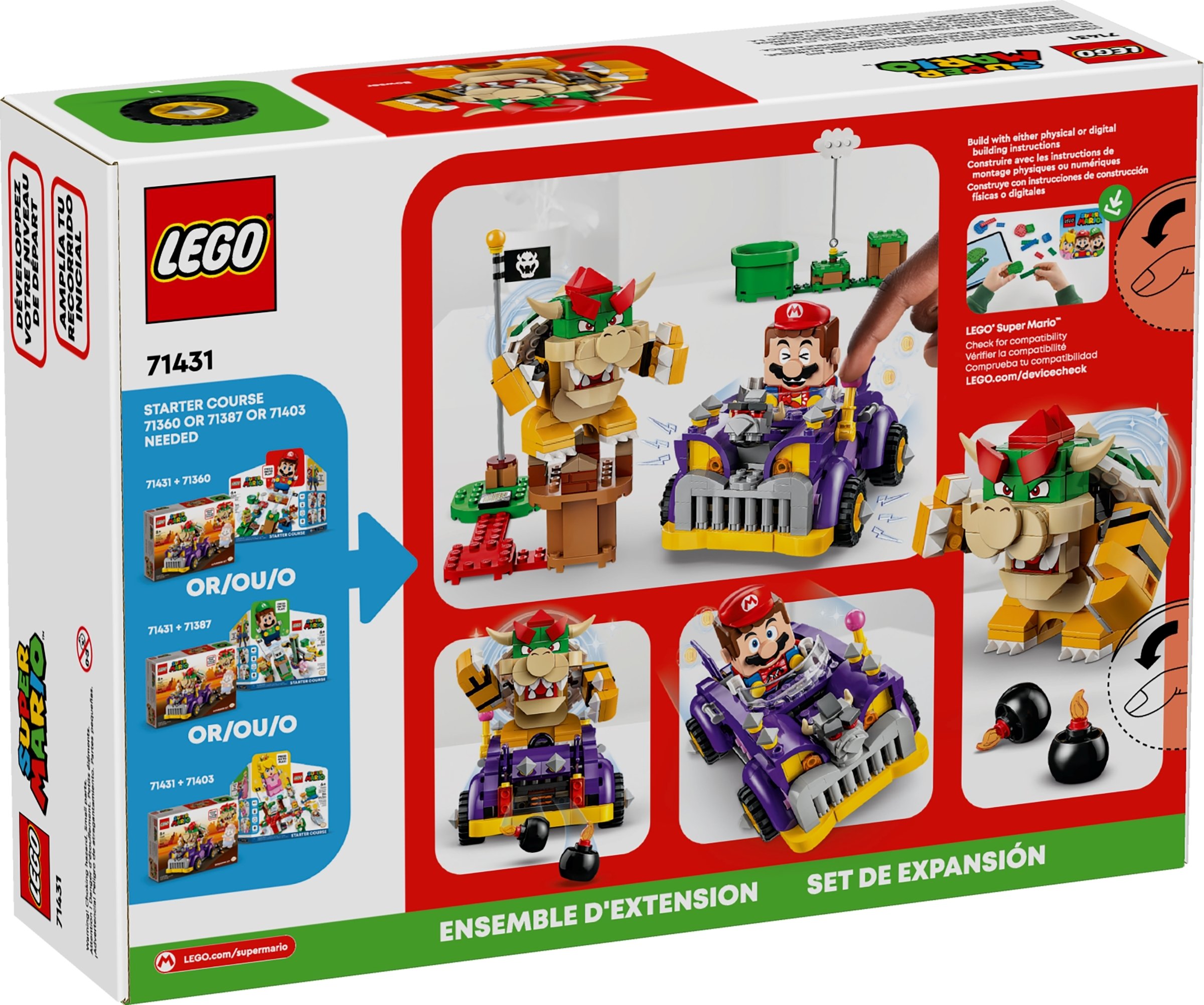 LEGO Super Mario Маслкар Bowser. Дополнительный набор 71431 фото 5
