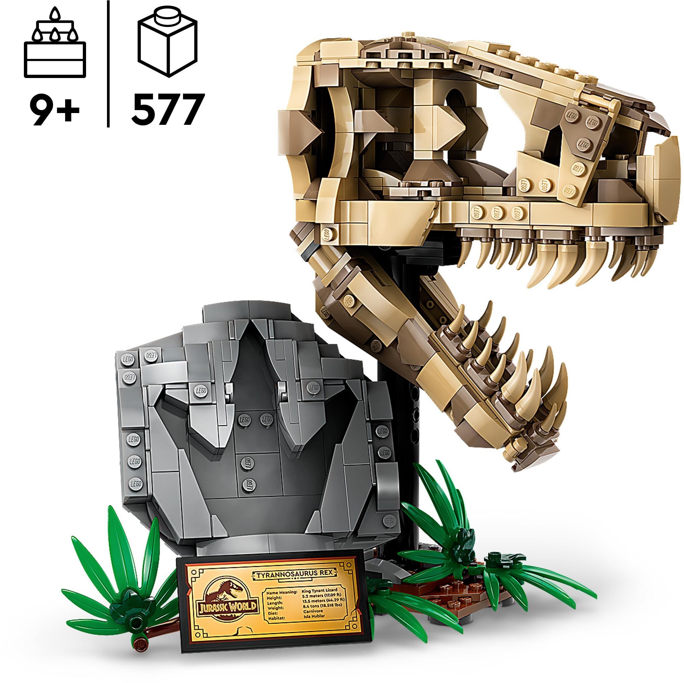 LEGO Jurassic World Окаменелости динозавров: череп тираннозавра 76964 фото 2
