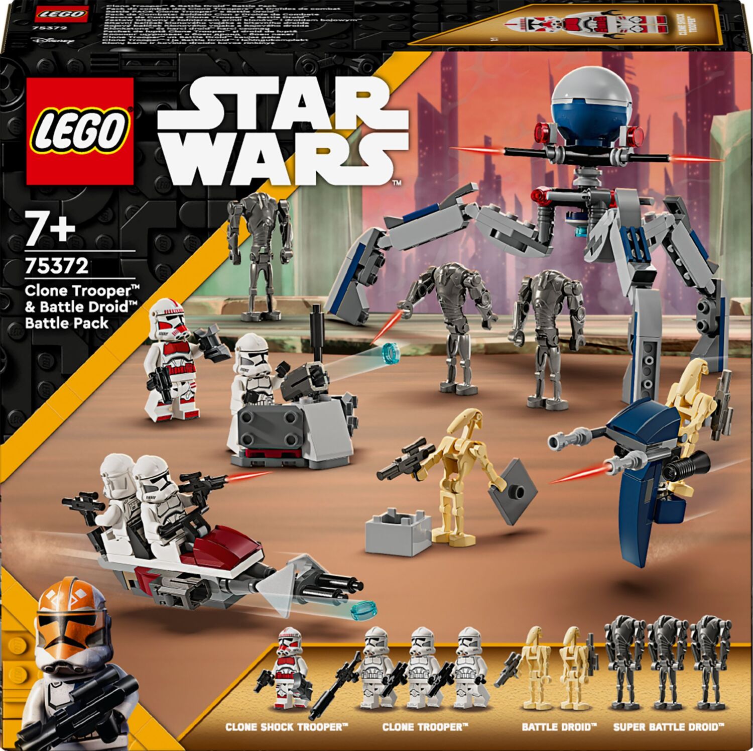 LEGO Star Wars Клоны-пехотинцы и Боевой дроид. Боевой набор 75372 фото