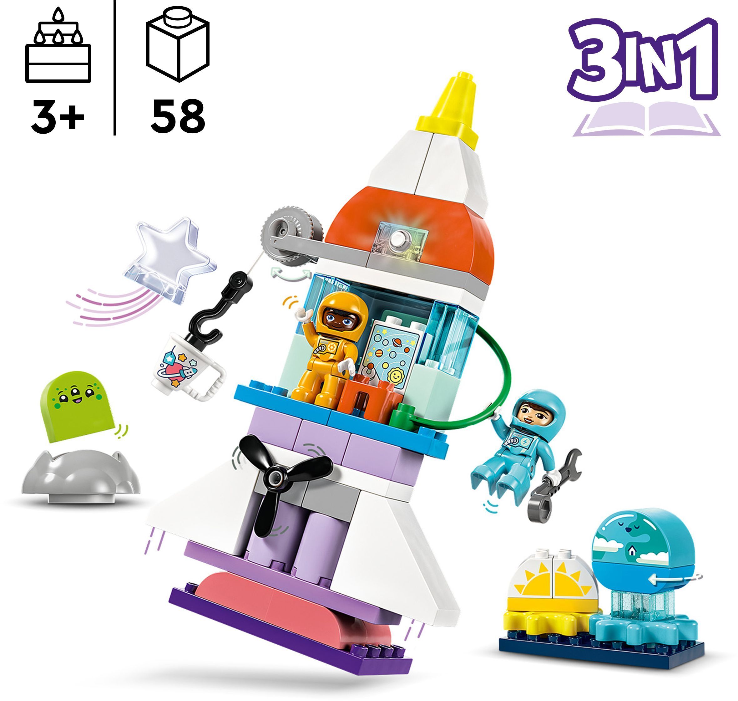 LEGO DUPLO Town Приключения на космическом шаттле 3в1 10422 фото 2
