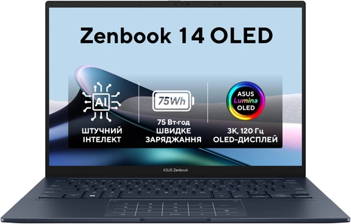 Ноутбук ASUS Zenbook 14 OLED UX3405MA-PP047X (90NB11R1-M00260)фото2