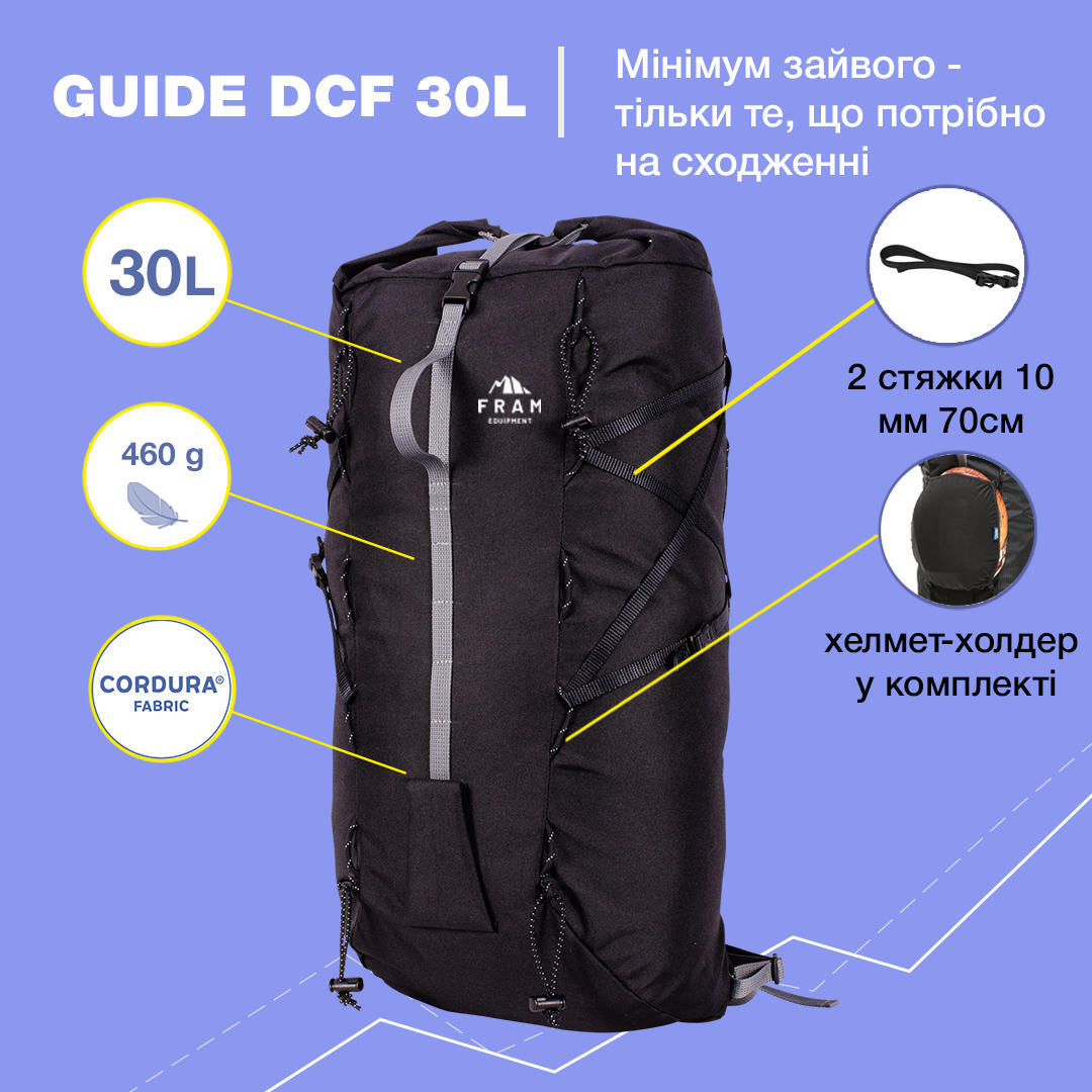 Альпіністський рюкзак Guide 30L чорнийфото5