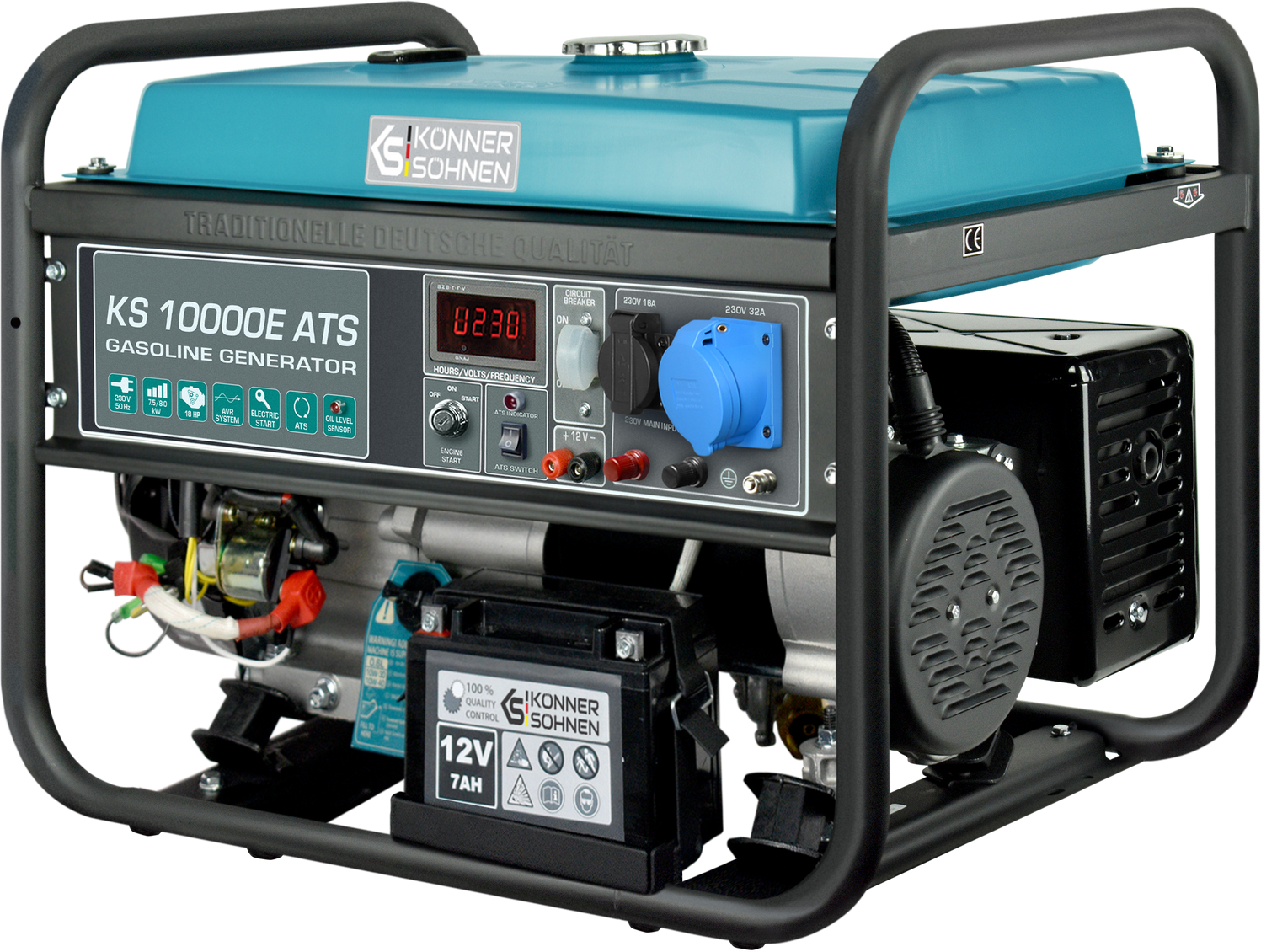 Генератор бензиновый Konner&Sohnen KS 10000E ATS, 230В, 8.0кВт (KS10000EATS) фото 3