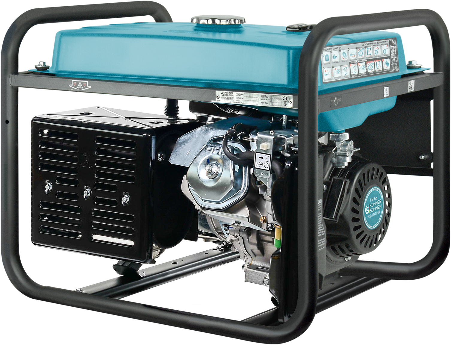 Генератор бензиновый Konner&Sohnen KS 10000E ATS, 230В, 8.0кВт (KS10000EATS) фото 6