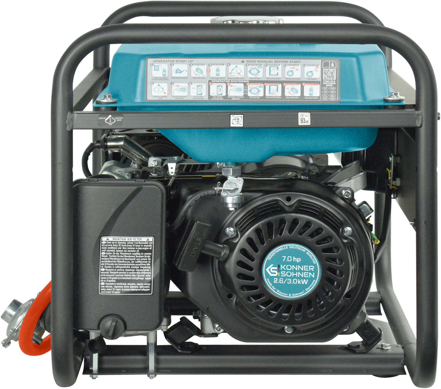Генератор газово-бензиновый Konner&Sohnen KS 3000G, 230В, 3.0кВт (KS3000G) фото 14