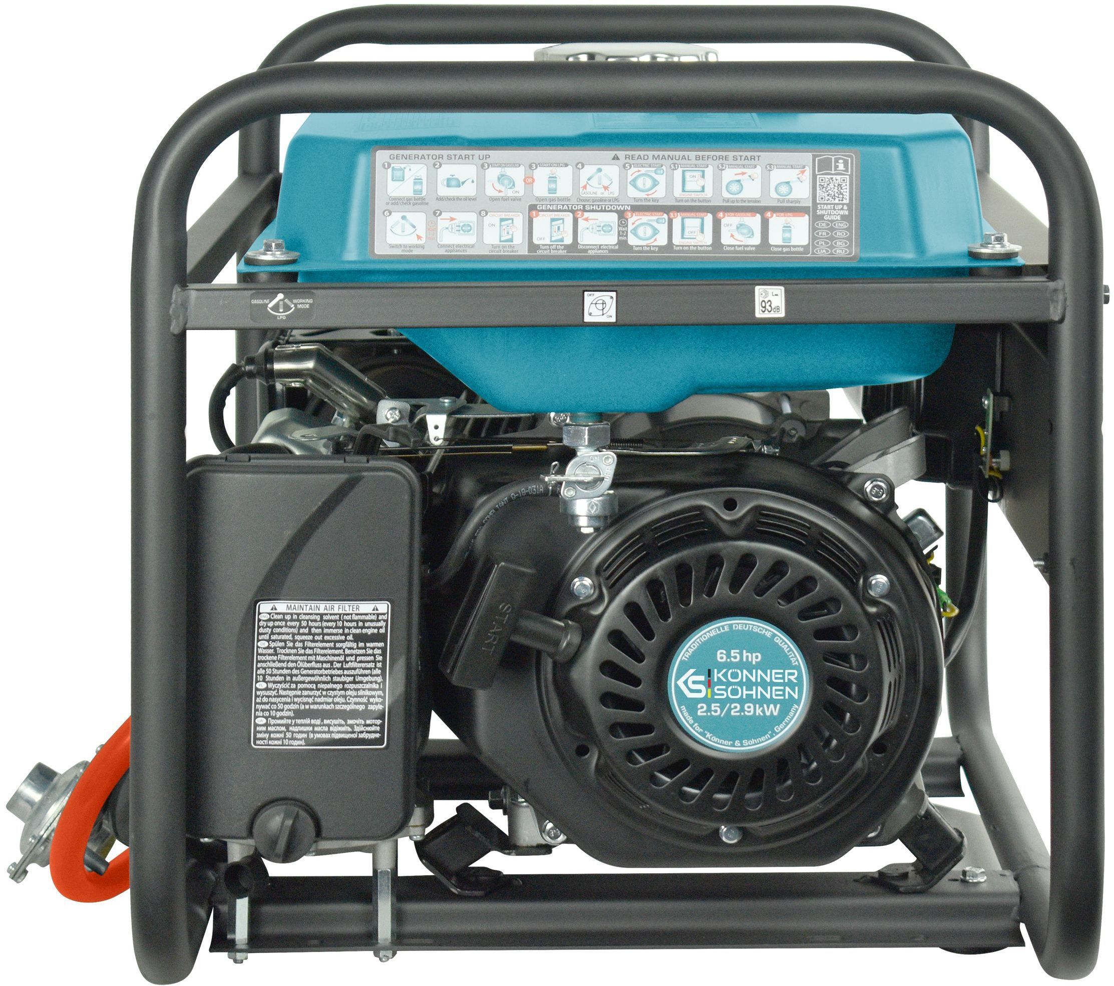 Генератор газово-бензиновый Konner&Sohnen KS 2900G, 230В, 2.9кВт (KS2900G) фото 12