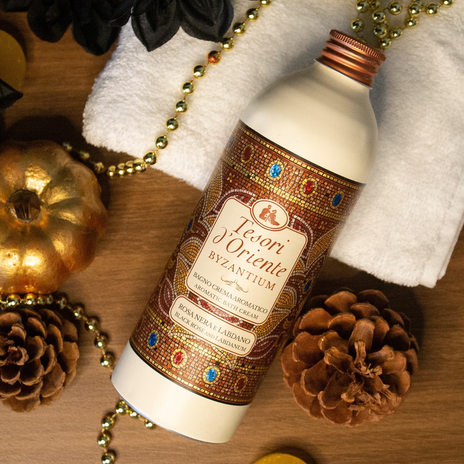 Крем-гель для ванны Tesori d'Oriente Византия черная роза и ламданум 500мл фото 5