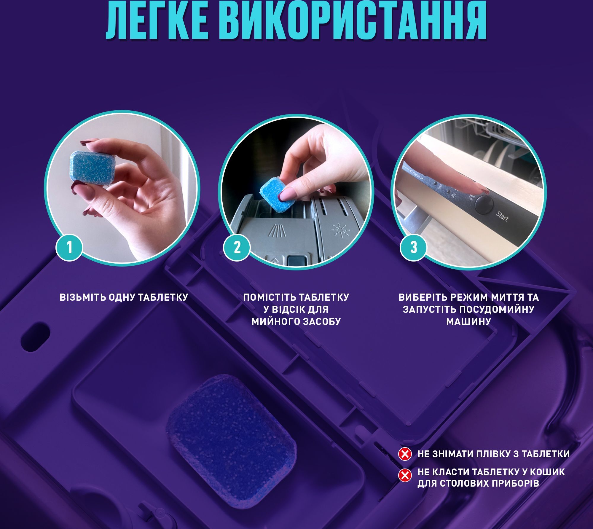 Таблетки для посудомоечных машин Vortex all in 1 40 шт фото 4