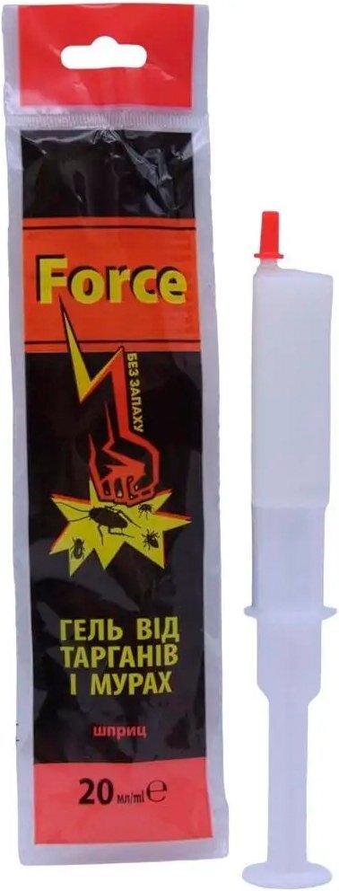 Гель-шприц от тараканов и муравьев Force 20мл фото 2