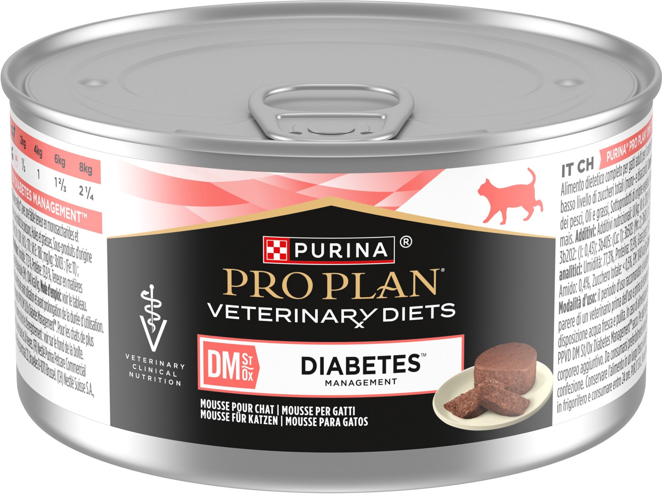 Влажный корм для котов Pro Plan Veterinary Diets DM ST/OX Diabetes Managment 195г фото 2