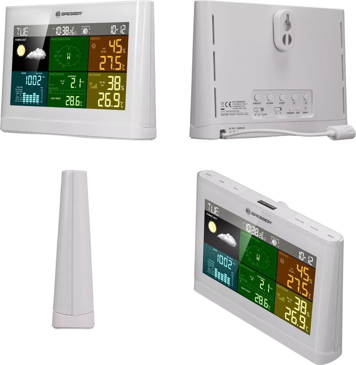 Метеостанция Bresser 5-in-1 Comfort Weather Center White (7002550GYE000) фото4