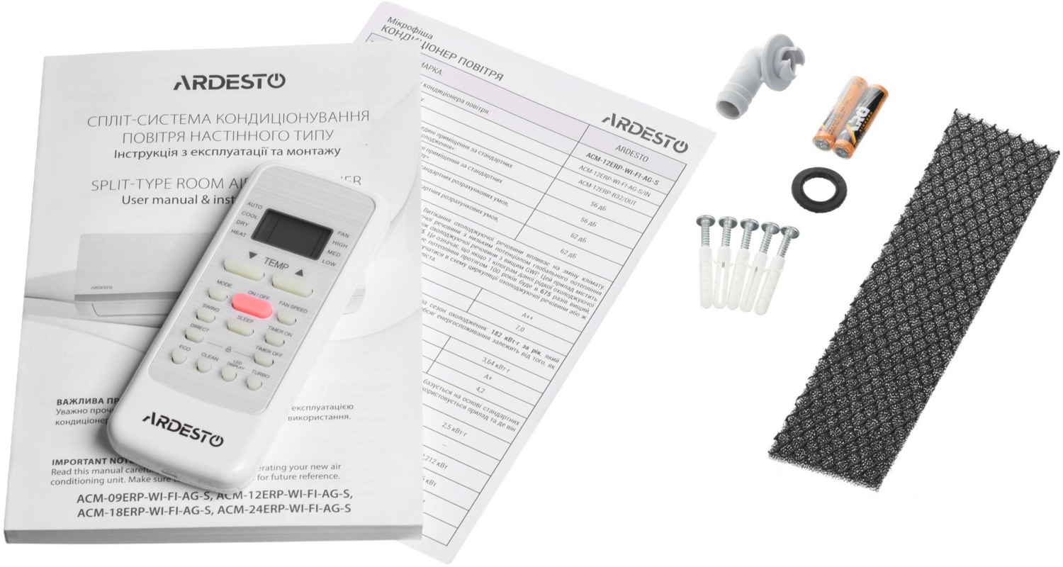 Кондиціонер ARDESTO ACM-07INV-R32-WF-AG-Sфото