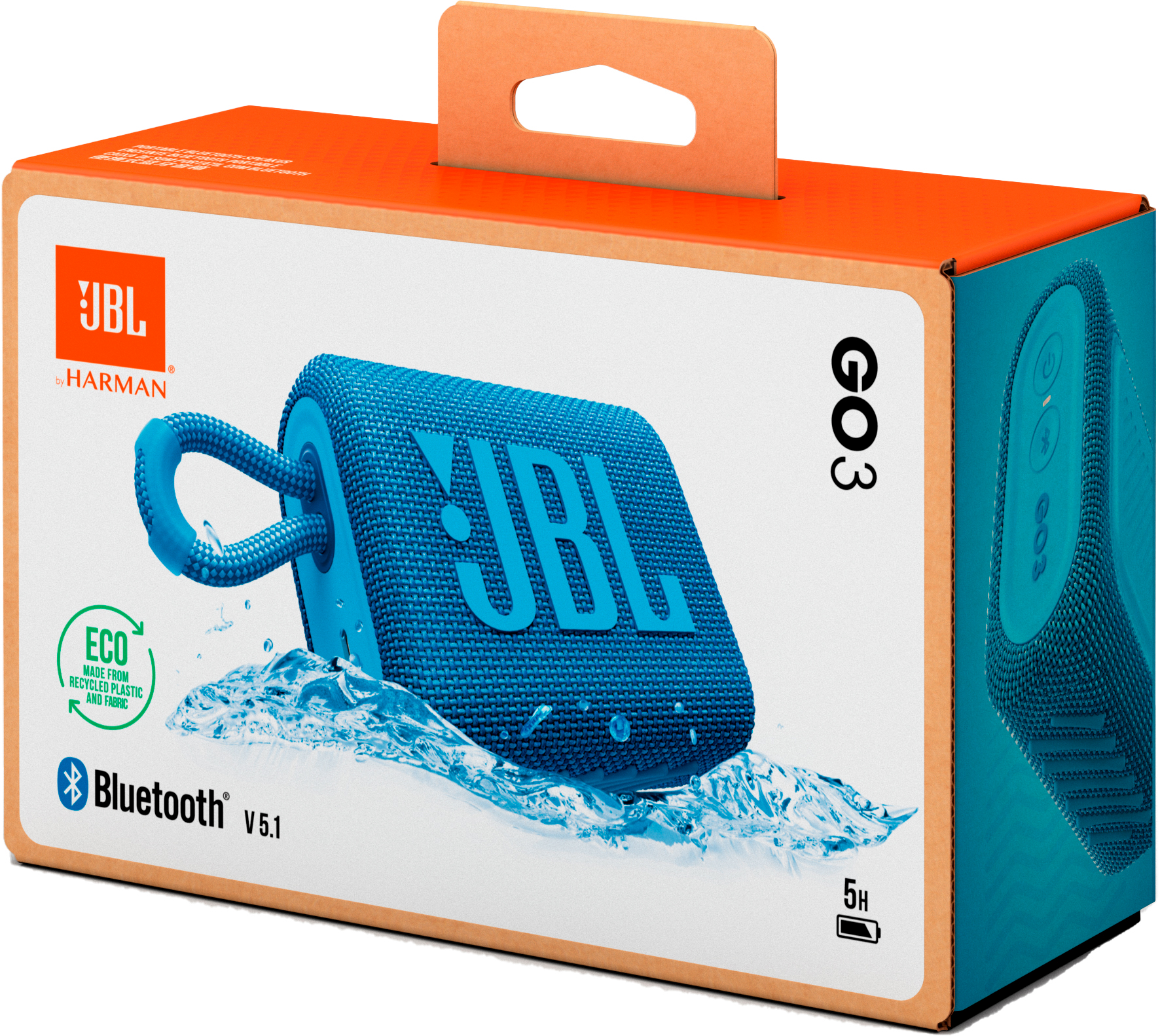 Портативна акустика JBL GO3 Eco Blue (JBLGO3ECOBLU)фото13