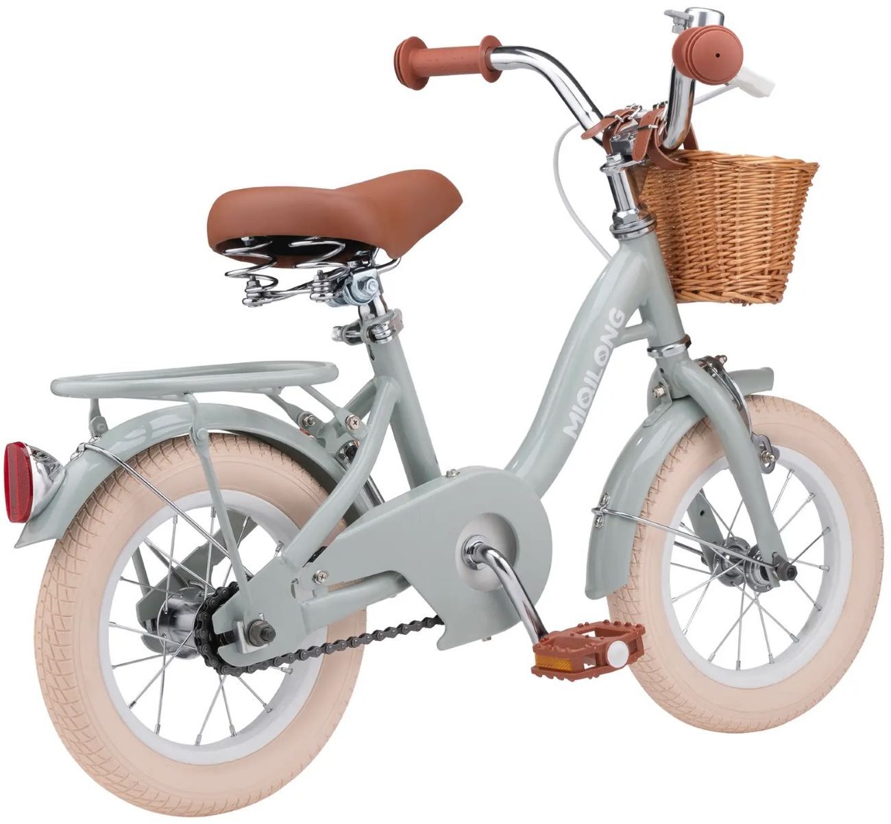 Детский велосипед Miqilong LS 12" оливковый фото 3