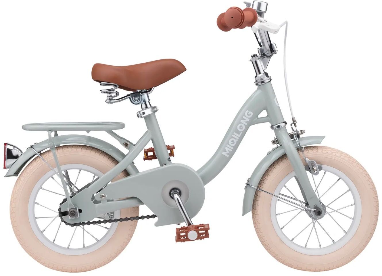 Детский велосипед Miqilong LS 12" оливковый фото 4
