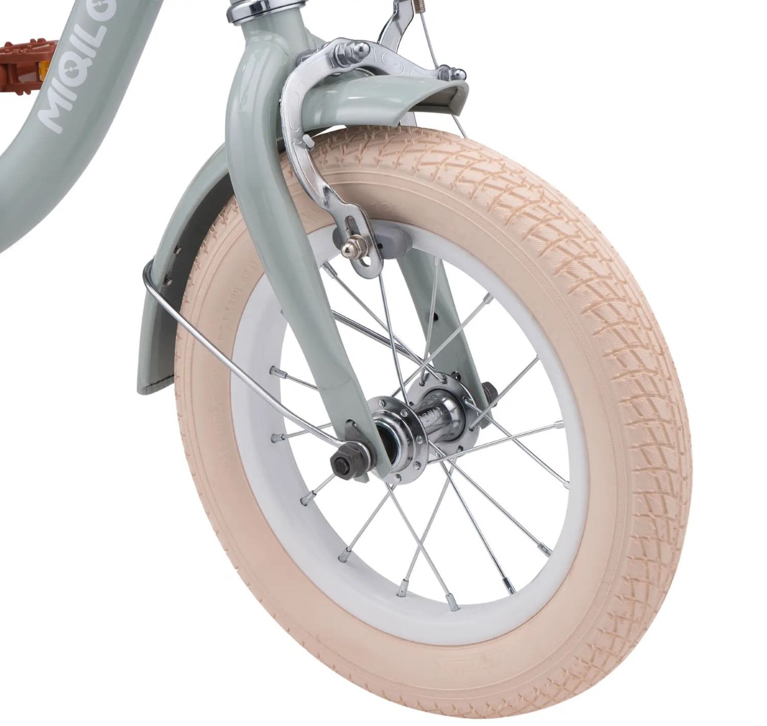 Детский велосипед Miqilong LS 12" оливковый фото 14
